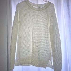 white Crochet sweater